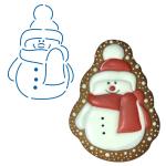 Трафарет Снеговик-2 11*8 см (TR-2)