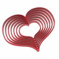 Набор вырубок для пряников Сердца широкие от 4 до 10 см (3D) фото