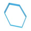 Шестиугольник вытянутый вырубка для пряников 8*5 см (3D) фото