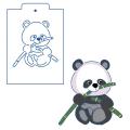 Панда с бамбуком трафарет для пряников 11,5*11,1 см (TR-2) (фото 1 из 2)