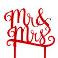 Топпер на торт Mr&Mrs-2 (красный) фото