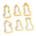 Шахматные фигуры набор вырубка для пряников 5-7см*3,5см (3D) фото