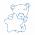 Трафарет Мишка со звездой 12*10,5 см (TR-2) (фото 2 из 2)