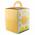 Коробка для упаковки Пасхи с окошком Циплята Желтая 160*160*200 (фото 2 из 2)