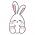 Милый кролик вырубка с трафаретом 11*6 см (TR-2) (фото 2 из 3)