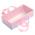 Коробка с ручками из ленты 27*13,5*7 см Розово-голубая (фото 2 из 2)