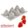 Silikomart FRAGOLE E PANNA Форма силиконовая D592 H61 мм (6*95 мл)