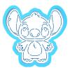 Стич Stitch вырубка с трафаретом 10*10.5 см (TR-2)