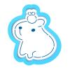 Капибара вырубка с трафаретом 8*6,8 см (TR-2)