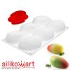 Silikomart MANGO Форма силіконова 93*57 H42 мм + катер (6*130 мл) Silikomart MANGO Форма силіконова 93*57 H42 мм + катер (6*130 мл)