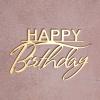 Топпер дзеркальний для торта бічний Happy Birthday золотий СЛАДО Топпер дзеркальний для торта бічний Happy Birthday золотий СЛАДО