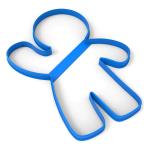 Торт-Пряничный человечек 1 вырубка для коржа 20*15 см (3D)