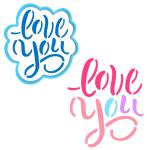 Love you вырубка с трафаретом 12.5*11.5 см (TR-2) (фото 1 из 2)