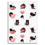 Капкейки-6 см Valentine cats вафельная картинка фото