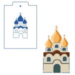 Трафарет Храм-1 11*6 см (TR-2)