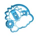 Вырубка для пряников Солнышко 9*9,7см (3D)