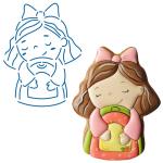Школьница с рюкзачком трафарет для пряника 10*7,5 см (TR-2) (фото 1 из 3)