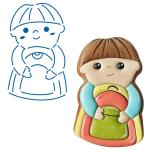Школьник с рюкзачком трафарет для пряника 10*6,2 см (TR-2) (фото 1 из 2)