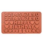 Форма для шоколада силиконовая Цифры Happy Birthday (фото 1 из 3)