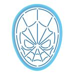 Человек паук вырубка с трафаретом 9,5*7 см (TR-2)