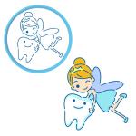 Зубная фея 3 вырубка с трафаретом 10*10 см (TR-2)