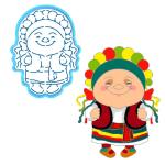 Украинка вырубка с трафаретом 12*9 см (TR-2)