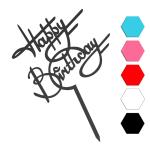 Happy Birthday топпер для торта 12*14 см (3D) фото
