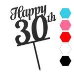 Happy 30th топпер для торта 11*13 см (3D) фото
