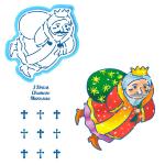 Святой Николай вырубка с трафаретом 10*9,5 см (TR-2) (фото 1 из 2)