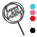 Happy Birthday топпер для торта 9,5*10 см (3D) фото