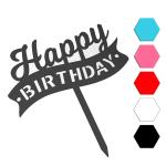 Happy Birthday топпер для торта 7,5*14 см (3D) фото