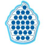 Pop It Кексик вырубка с трафаретом 10,5*8 см (TR-2) фото