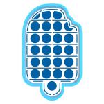 Pop It Эскимо вырубка с трафаретом 10,5*6,5 см (TR-2) фото