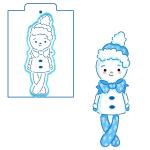 Тильда Человечек вырубка с трафаретом 18*6,5 см (TR-2)