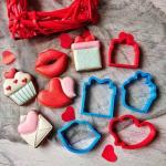 День Валентина набор мини вырубок для пряников 4,5-5,5 см 5 шт (3D)