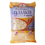 Хлопья 9 злаков со льном ТМ Козуб 400 г фото