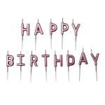 Набор свечей Happy birthday розовые 61488 фото