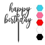 Happy Birthday топпер для торта 13*14 см (3D) фото