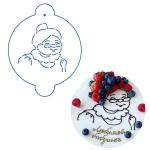 Бабушке трафарет для торта 13*13 см (TR-4)