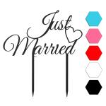Just Married топпер для торта 8.3*14 см (3D) фото