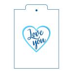 Сердца Love You вырубка с трафаретом 9*9.6 см (TR-2)