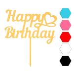 Happy Birthday топпер для торта 9*14 см (3D) фото