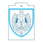 Шеврон Меч вырубка с трафаретом 14*12 см (TR-2)