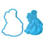Вырубка с оттиском для пряников Принцесса Ариэль 11*8,3 см (3D)