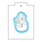 Снеговик вырубка с трафаретом 10*7 см (TR-2)