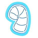 Леденец вырубка с трафаретом 7*5 см (TR-2)