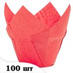 Форма Тюльпан с бортом 50/60 Красная (плотность 70 г/м2) 20 шт