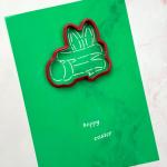 Ушки пасхальные вырубка с трафаретом 6,5*7 см (TR-2)