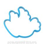 Голубь с колоском вырубка для пряников 7,5*8 см (3D)