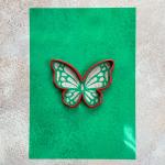 Бабочка вырубка с трафаретом 6*8 см (TR-2)
